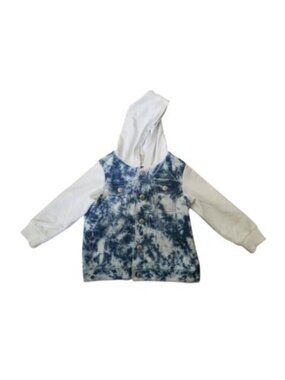 FIRST IMPRESSIONS Blue Tie Dyed Hooded Jacket Girls Size 24 months